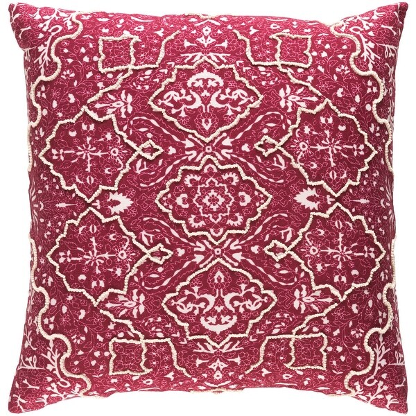 Decorative Saintes Maroon 22-inch Throw Pillow Cover. Opens flyout.