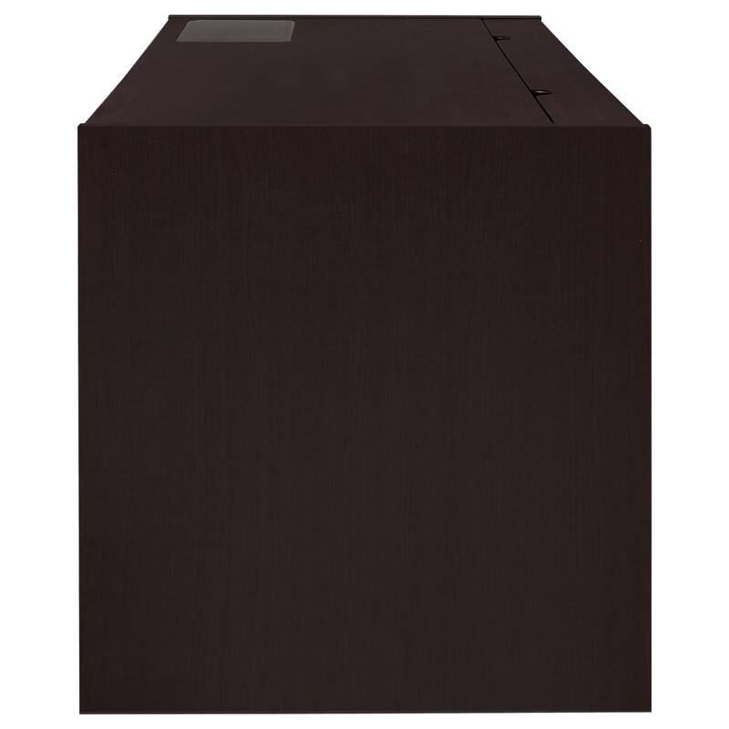 Computer Desk 60" Cappuccino, Modern Office Desk with Drawers, Home Workstation