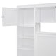 preview thumbnail 16 of 16, Full Size Wooden Bed with Trundle, Cabinet, and Sockets, White