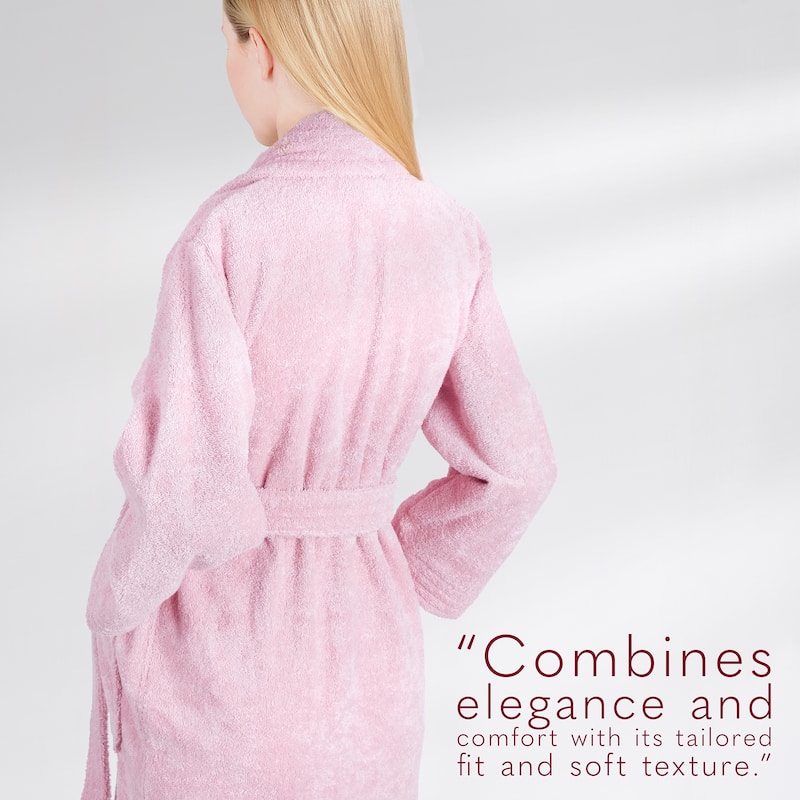 American Soft Linen Women's 100% Cotton Terry Bathrobe - Soft, Absorbent, Quick Dry Turkish Robes for Women