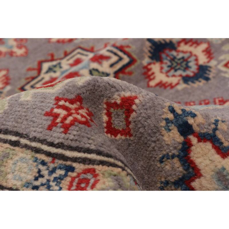 ECARPETGALLERY Hand-knotted Uzbek Ghazni Grey Wool Rug - 4'1 x 6'1
