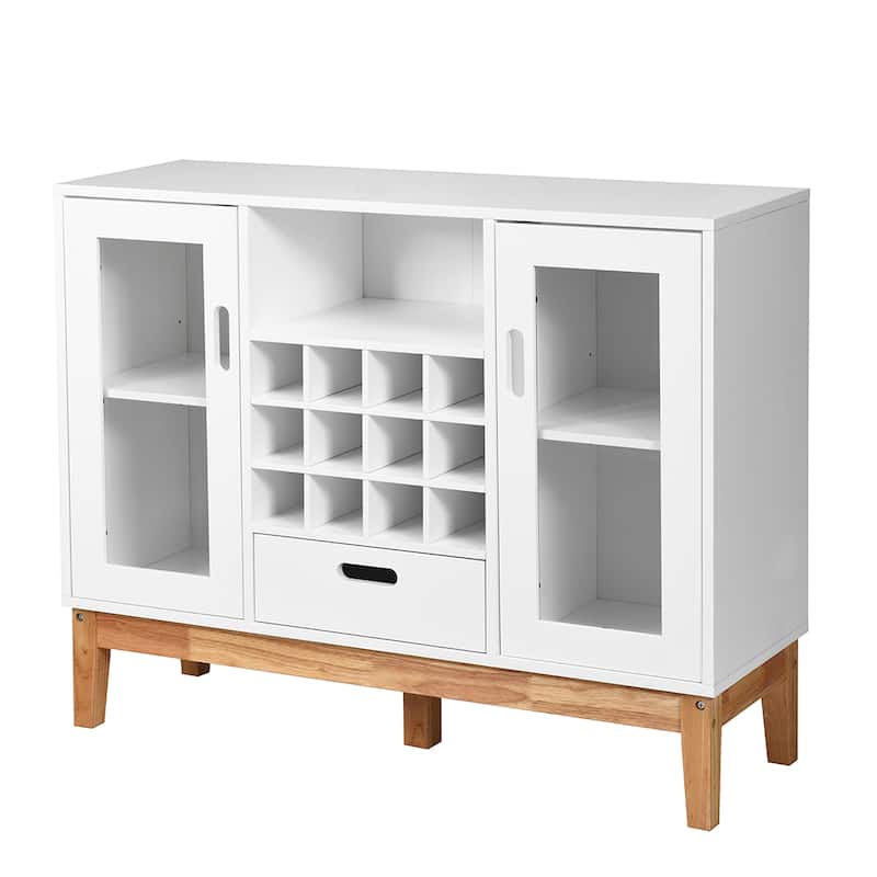 Costway Wood Storage Cabinet w/ Rack & Drawer - See Description