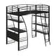 preview thumbnail 12 of 15, Avenue Greene Sansa Twin Loft Bed with Integrated Desk and Shelves Black