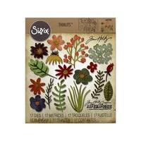 662700 sizzix tholtz thinlits die funky floral 1