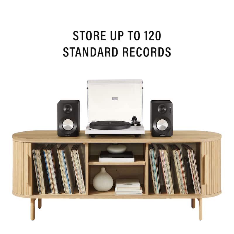 Crosley Ambrose Record Storage Media Console