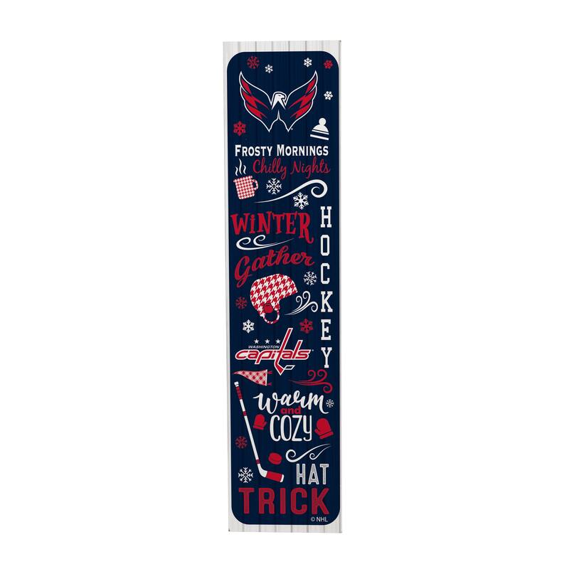 47" Double Sided Seasonal Porch Leaner, Washington Capitals - 47" x 11.25"