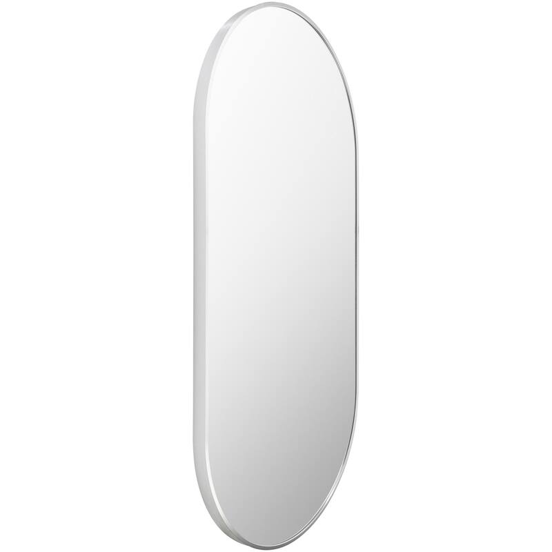 Livabliss Aranya Modern Aluminum Oval Pill-Shaped Accent Mirror