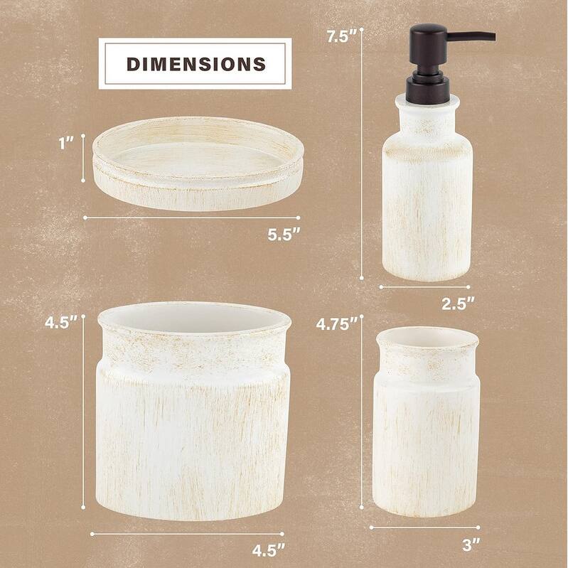 Farmhouse Bathroom Accessories Set Complete