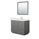 Option Dark Gray, Gold Trim, White Quartz Top