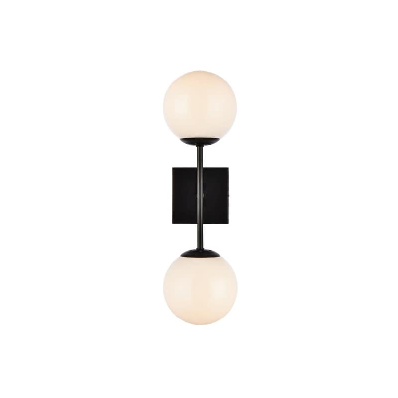 Ferris Outdoor Wall Sconce Light Fixture Black/Clear - Nathan James