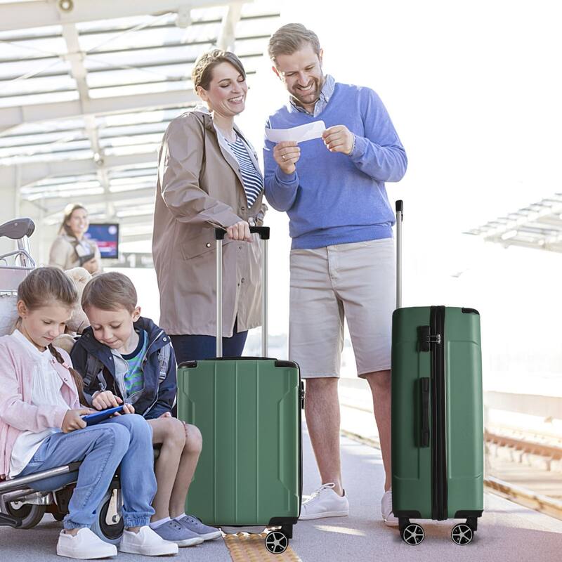 Luggage Sets 3 Piece, Hard shell ABS Lightweight Durable Suitcases with Double Spinner Wheels 20/24/28 Inch