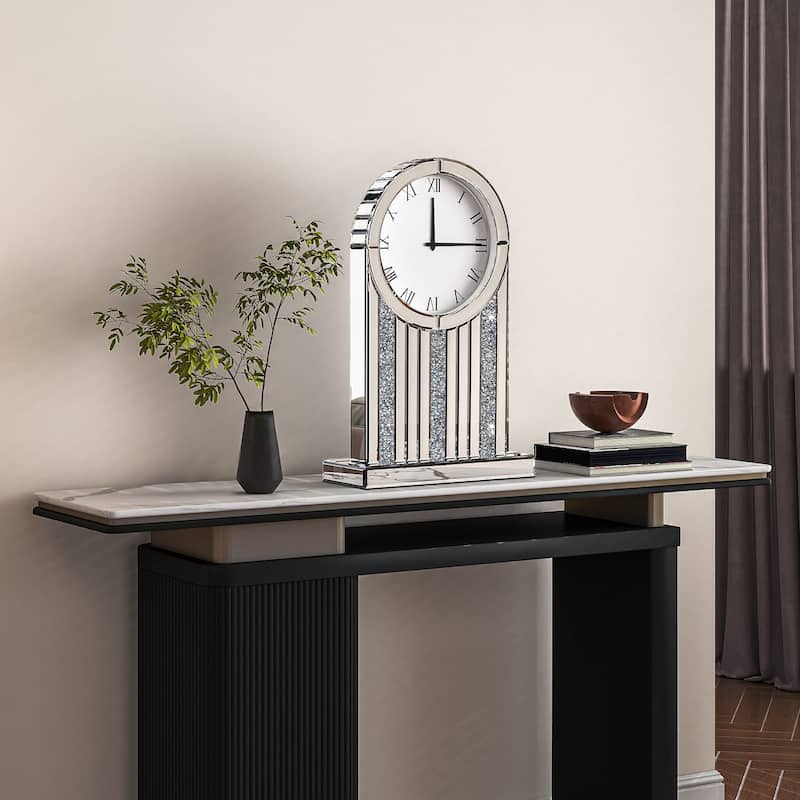 Mirrored Roman Numeral Tabletop Clock