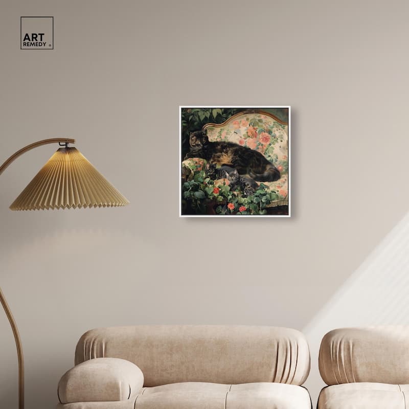 Lounging Cats II Canvas by Art Remedy