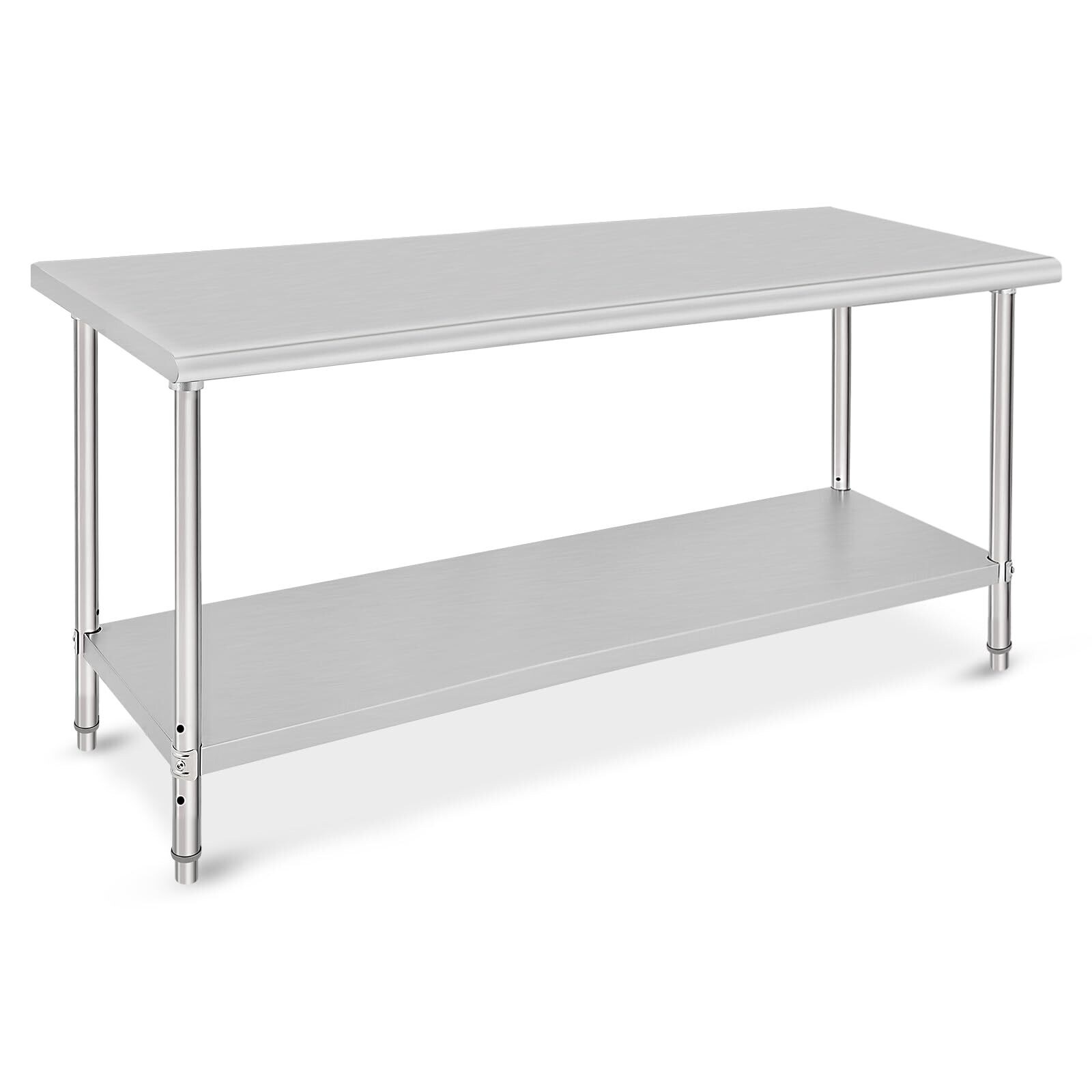 Stainless Steel Table for Prep Work 72 x 30 x 35 Inch