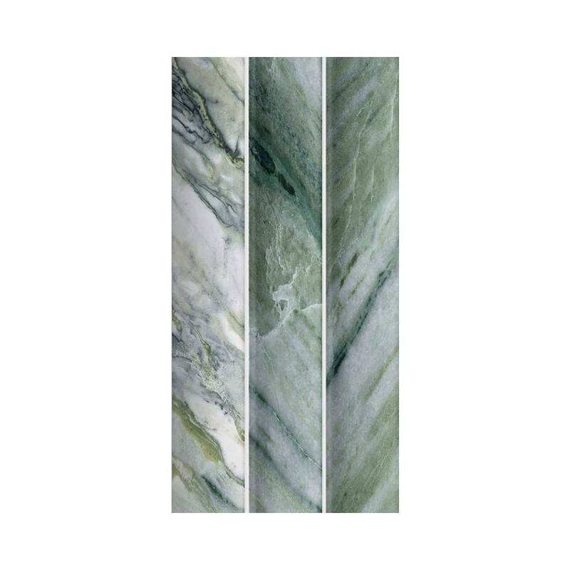 Lyrical 4.5x9 Matte Marble Look Porcelain Fluted Ribbed Tile - Wall, Backplash