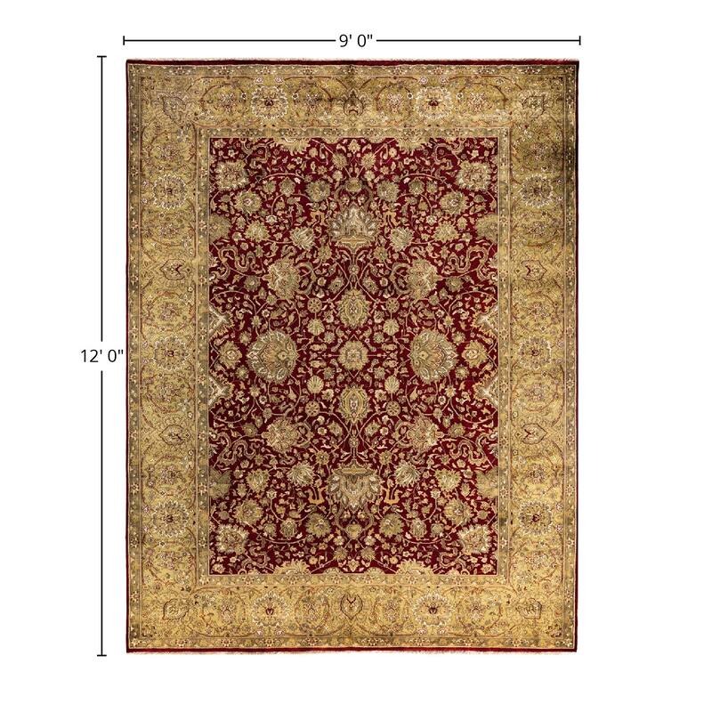 Kashan One-of-a-Kind Hand-Knotted Area Rug, Red - 9' 0" x 12' 0"