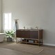 preview thumbnail 11 of 9, Donostia 60" Vanity in Walnut with stone countertop Without Mirror