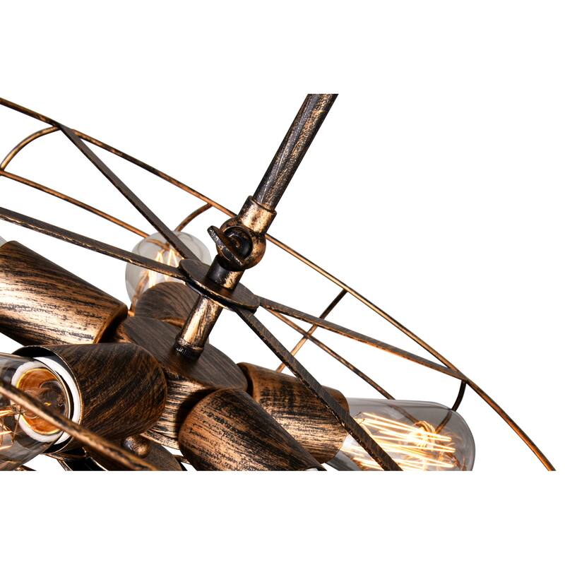 Pamela 5 Light 19in Antique Copper Flush Mount - Antique Copper