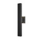 preview thumbnail 1 of 6, Edge 2 Light Outdoor Wall Sconce - Black