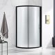 preview thumbnail 1 of 25, OVE Breeze Round Corner Shower Kit with Frosted Glass Sliding Door and Shower Base Pan (Walls not Included)