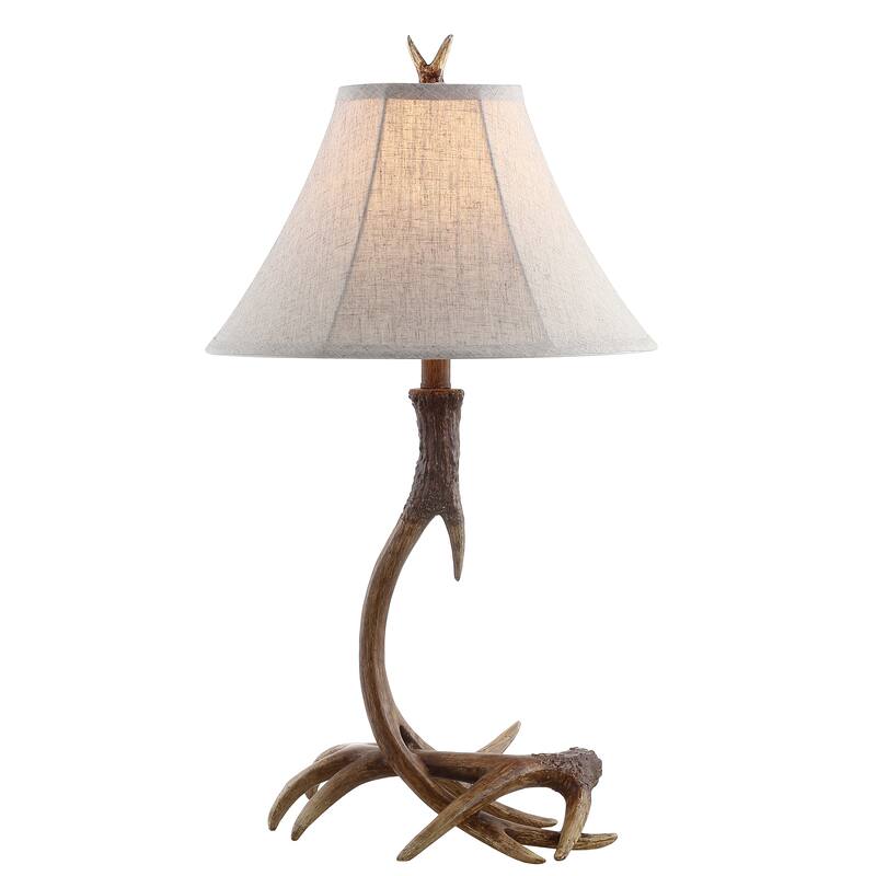 Eldora 27.5" Rustic Resin LED Table Lamp, Brown by JONATHAN Y - 27.5