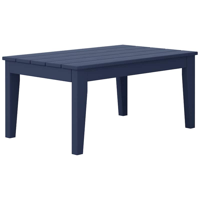 Polytrends Laguna 3-Piece Outdoor Patio Bench Set With Coffee Table