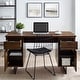 preview thumbnail 7 of 11, Middlebrook 54-Inch Executive Storage Desk - Dark Walnut