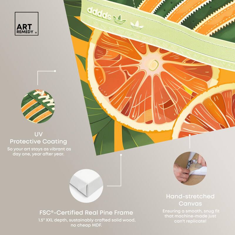 Citrus Sneaker Canvas by Art Remedy, Gallery Wrapped