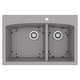 preview thumbnail 53 of 81, Karran Drop-In Quartz 33 in. 1-Hole 60/40 Double Bowl Kitchen Sink Kit