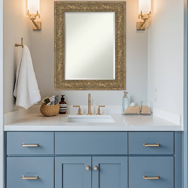 Luxe Beveled Framed Bathroom Vanity Wall Mirror