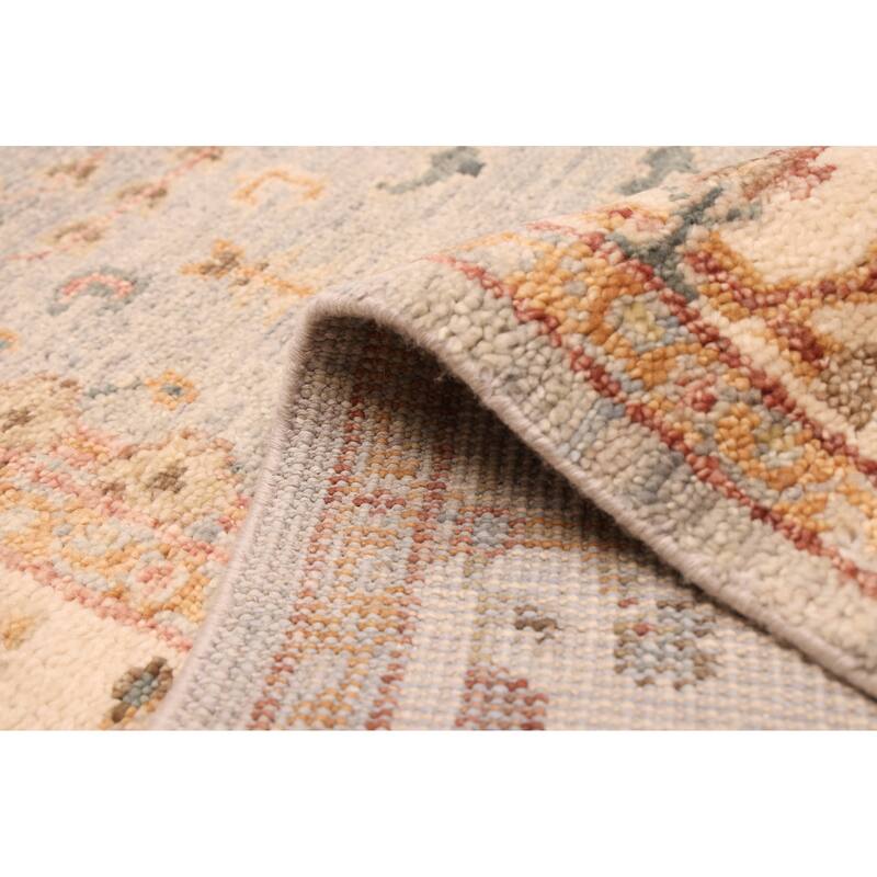 ECARPETGALLERY Hand-knotted Jules Serapi Light Blue Wool Rug - 6'1 x 9'0