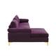 Velvet Upholstered L-Shape Sectional Sofa