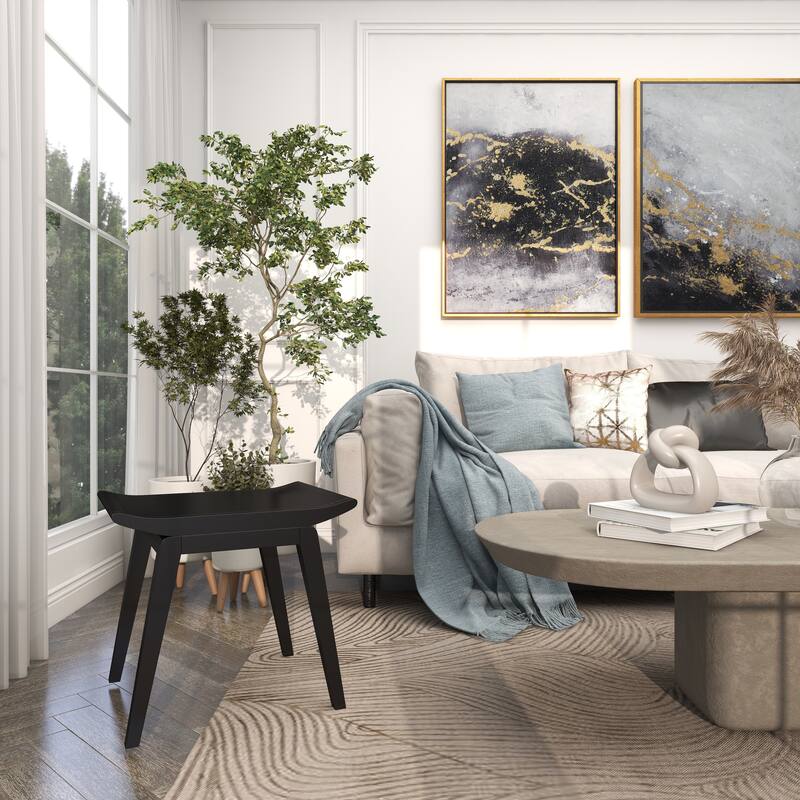 Wood Traditional Stool 17 x 19 x 15 - 19 x 15 x 17