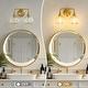 preview thumbnail 61 of 151, Modern Vanity Lights Dimmable Bathroom Light Fixtures with Glass Shade