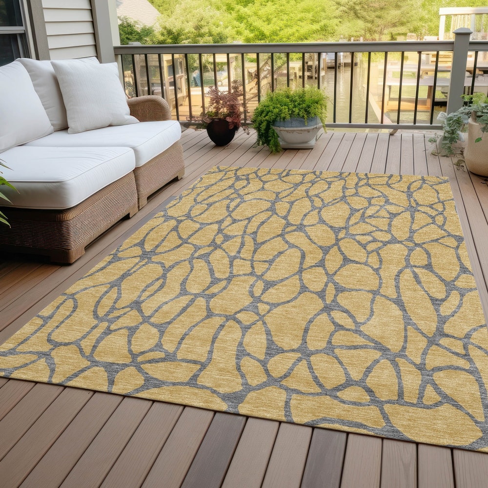 Machine Washable Indoor/ Outdoor Contemporary Chantille Rug