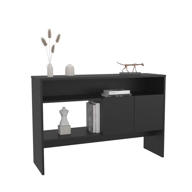 Console Table 31.8" H, with 2 Doors and 3 Shelves