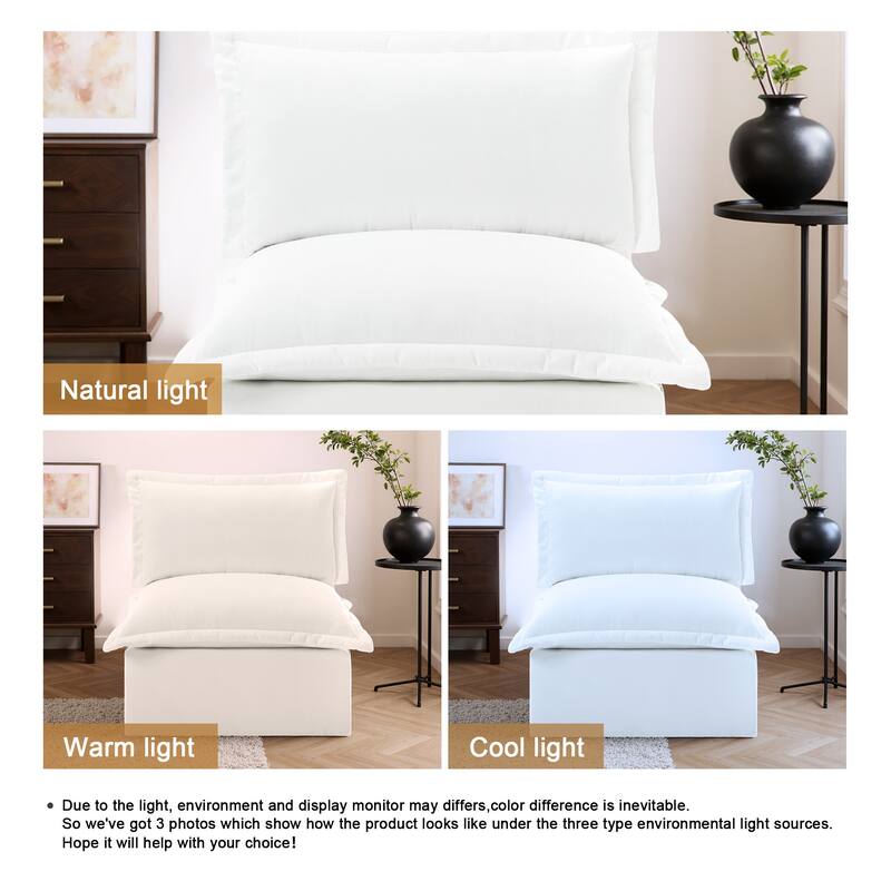 32"W Chenille Upholstered No Assembly Armless Accent Chair