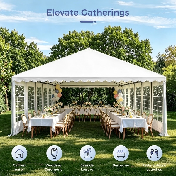MAISON ARTS 20X40FT Heavy Duty Party Tent with Removable Sidewalls