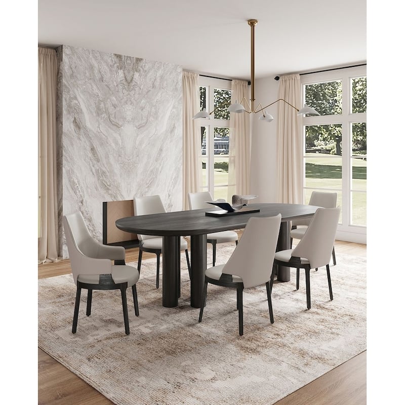 Manhattan Comfort Kara Modern Velvet Upholstered Dining Chair Set