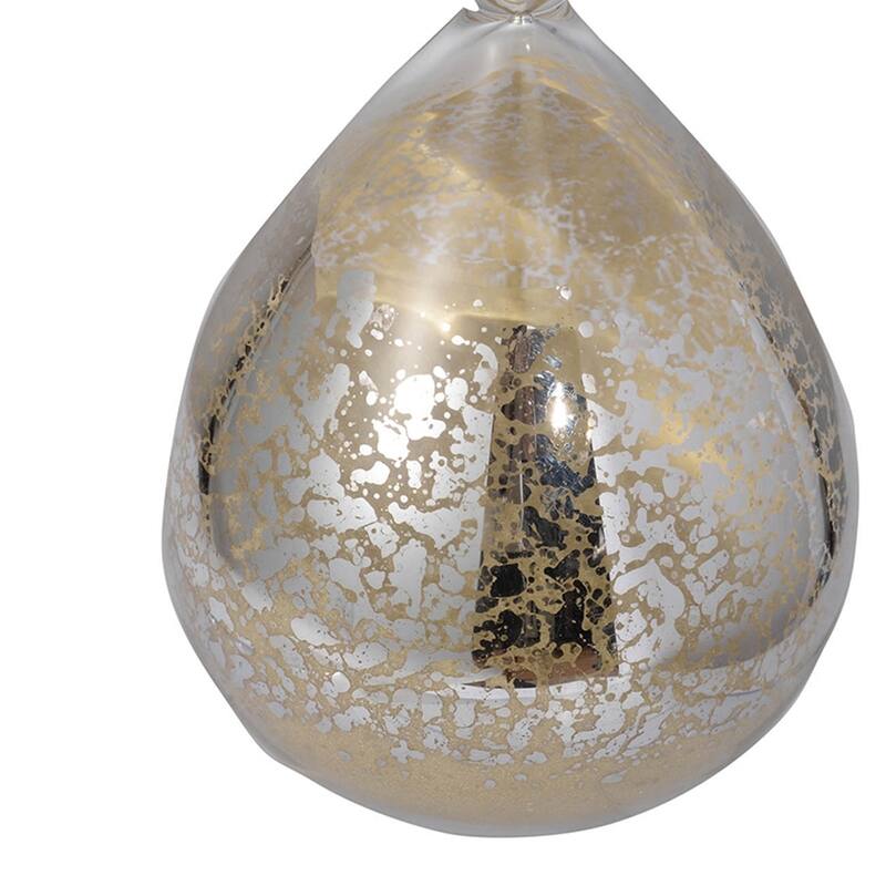 3.2x3.2x8" Peleus 30-Minute Silvered Hourglass, Bisque Sand