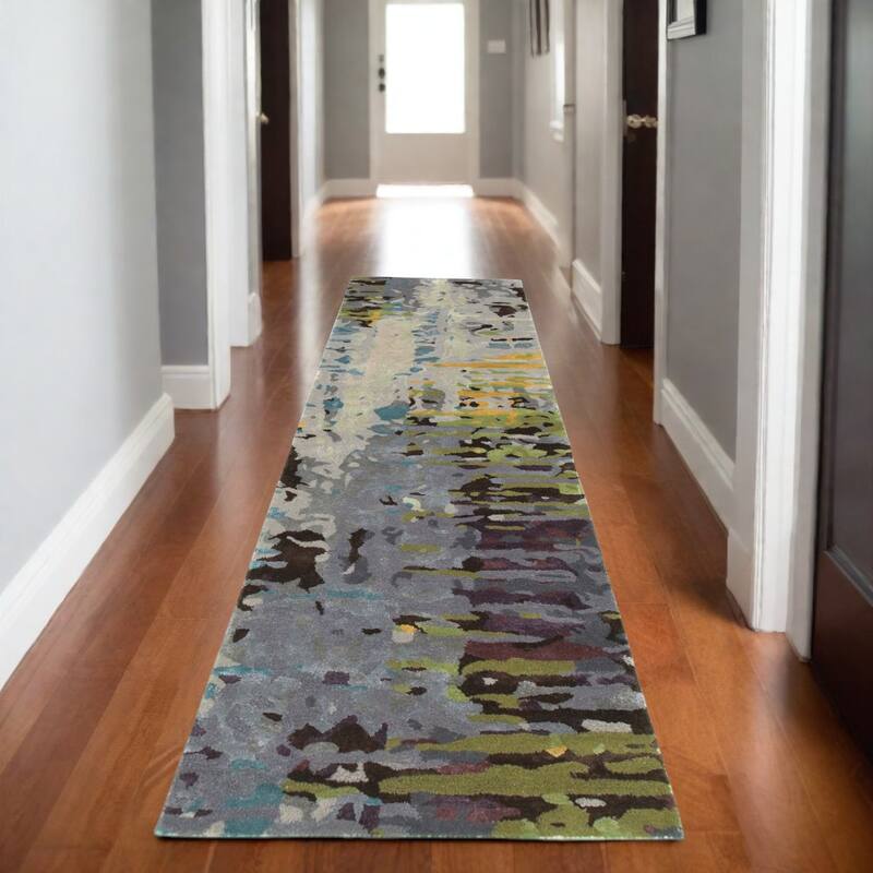 HomeRootsAbstract Industrial Rectangle Area Rug - 96.06' X '29.92' X '0.39