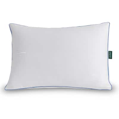 Lauren Ralph Lauren Lawton Medium Density Pillow - White/Blue Cord