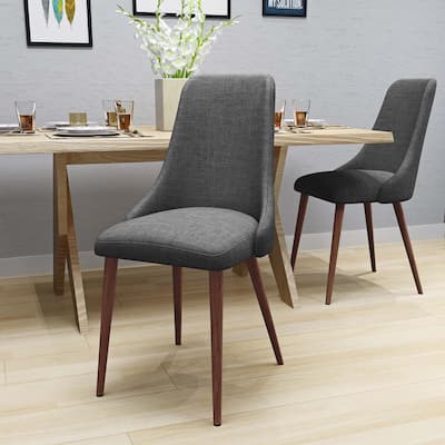 Fabric Armless Dining Chairs, Set of 2