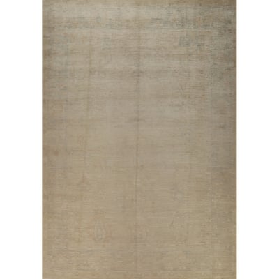 Oushak Turkish Area Rug Vegetable Dye Handmade Wool Carpet - 9'3"x 12'2"