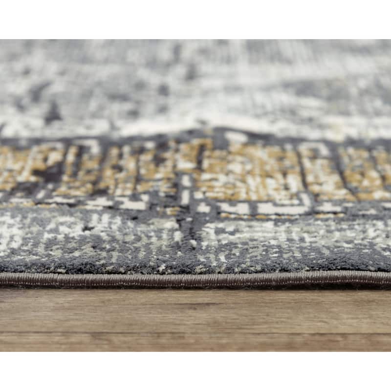 Alora Decor Spring Grey, Beige and Mosaic Pattern Rug