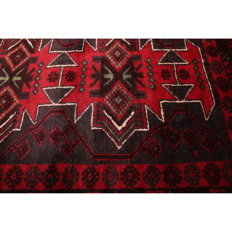 ECARPETGALLERY Hand-knotted Teimani Red Wool Rug - 3'9 x 6'10