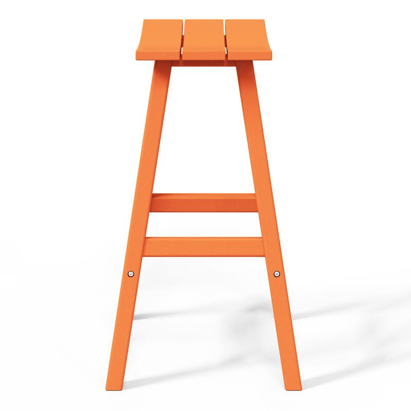 Laguna Hdpe All Weather Outdoor Patio 29" Saddle Seat Bar Stool (Set Of 3)