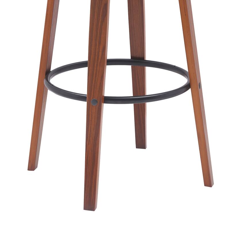 Willow Upholstered Wood Swivel Counter or Bar Stool