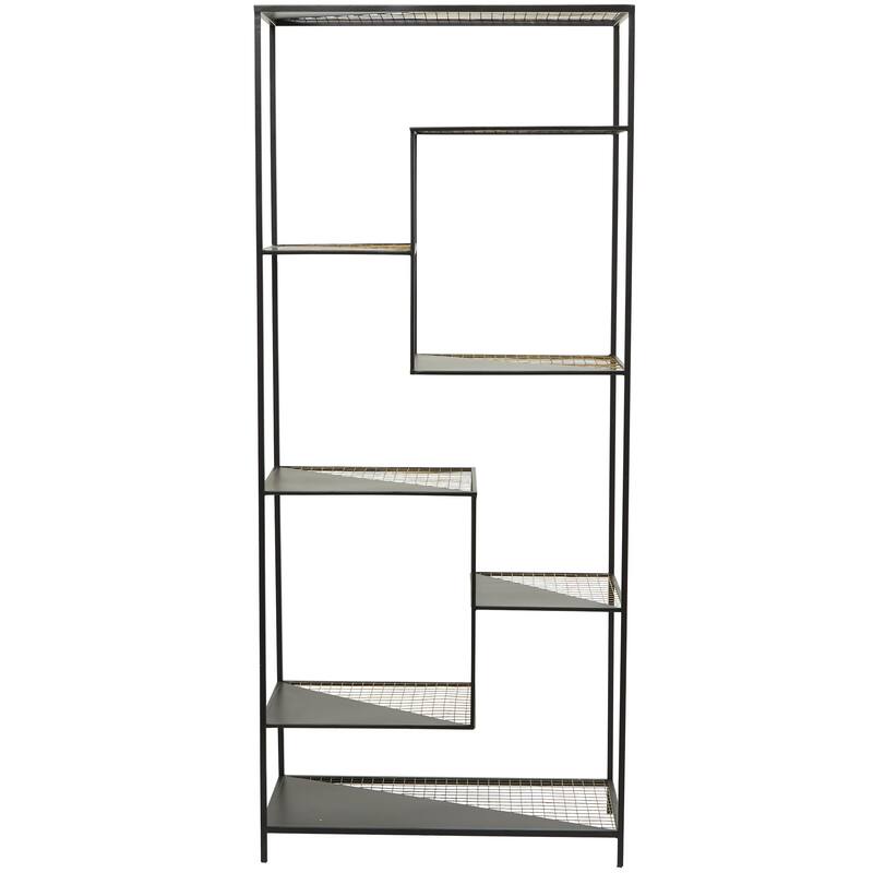 Metal 8 Shelves Shelving Unit - Black - Roche River Decor