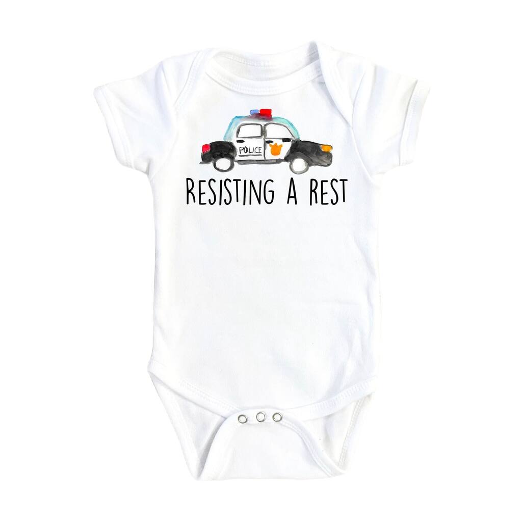 Police Resisting - Baby Boy Girl Clothes Infant Bodysuit Funny Cute Newborn